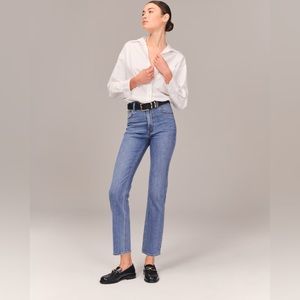 Abercrombie Ultra High Rise Ankle Straight Jean, Size 27/4R